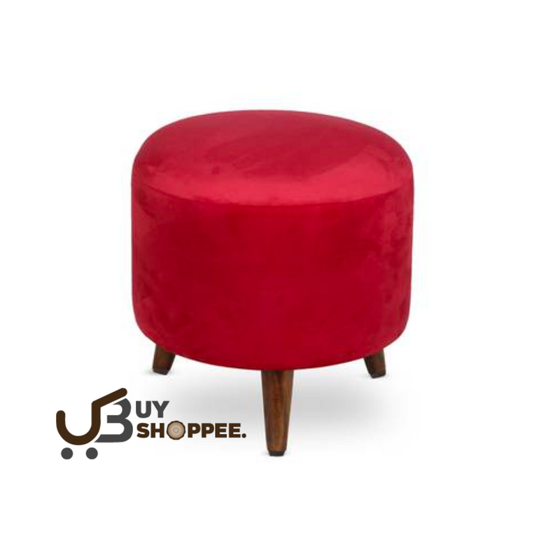 Solid Wood Ottoman Red