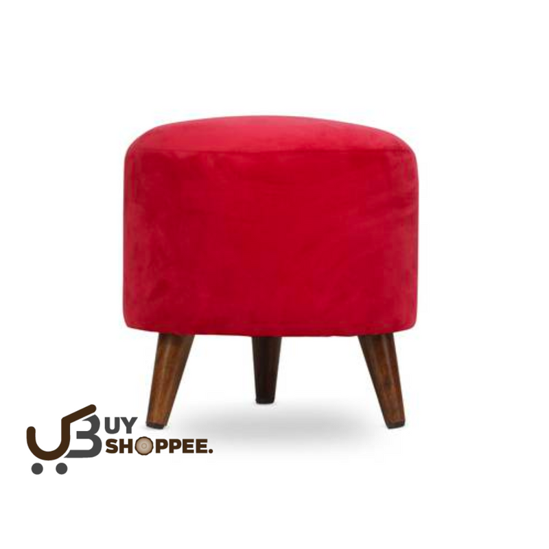 Solid Wood Ottoman Red