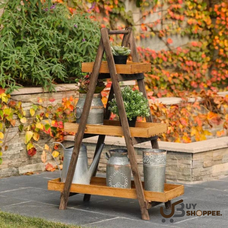 Wooden 3 Shelve Plant Stand