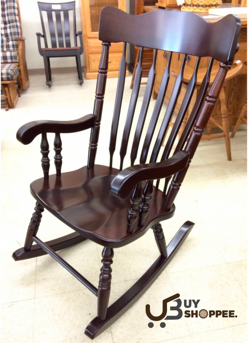 Amish Grandfather Rocker in Brown Maple