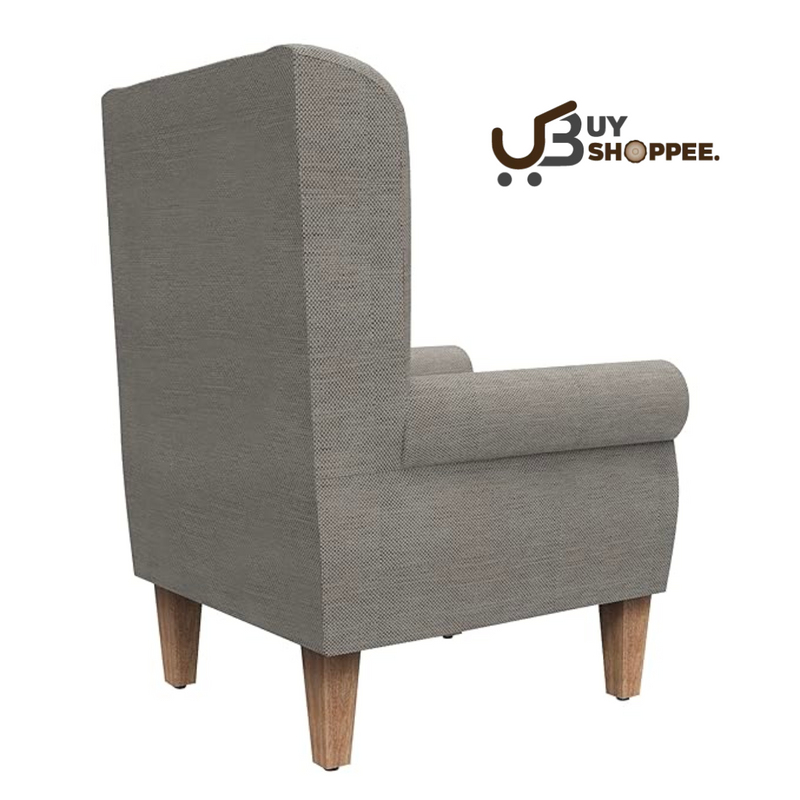 Sheesham Wood Wing Chair Bangalore Grey Colour