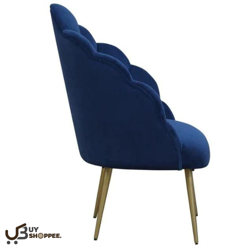 Avani Mango Wood Peacock Chair (Velvet Blue Colour)