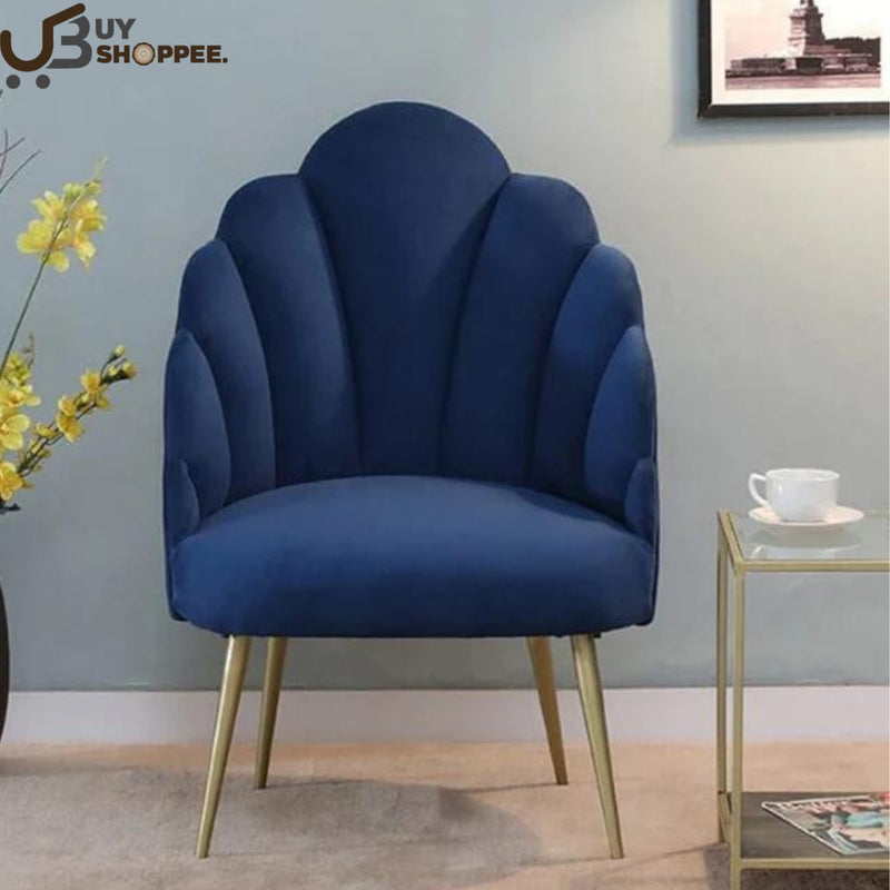 Avani Mango Wood Peacock Chair (Velvet Blue Colour)