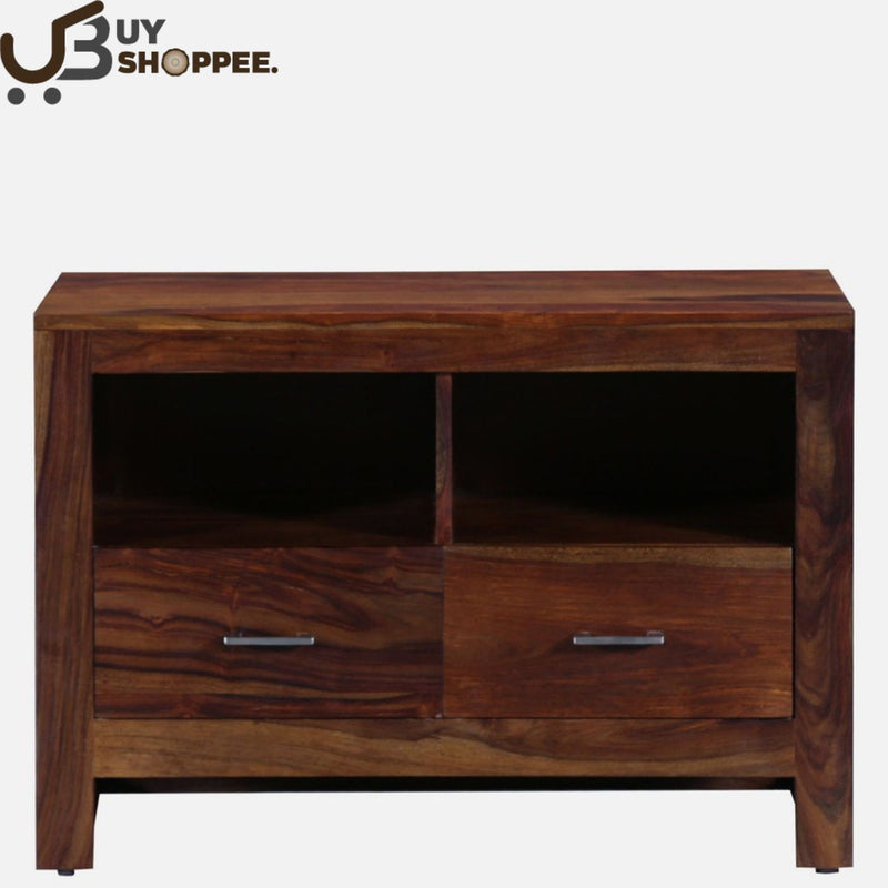 Avian Wood LCD Console with Drawers In Provincial Teak Finish For LCDs Up To 32"