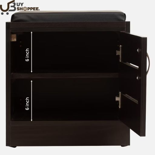 Bitty Shoe Rack with Seating in Wenge Matte Finish