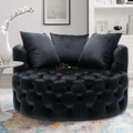 Crate and Barrel Leather Swivel Chair