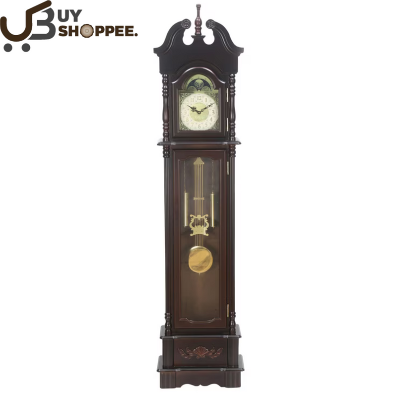 Brown Grandfather Solid Wood Pendulum Clock
