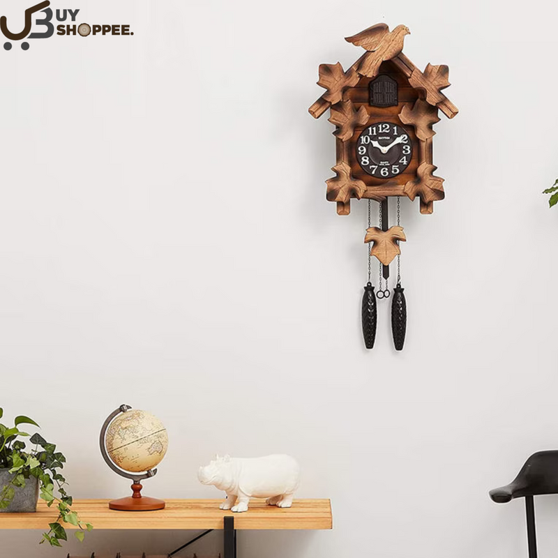 Brown Wooden Cuckoo Wall Clock