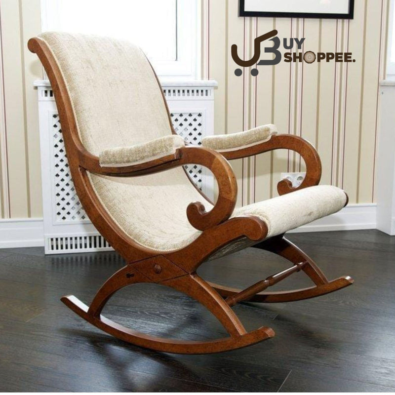 Brown Wooden Modern Rocking Chair