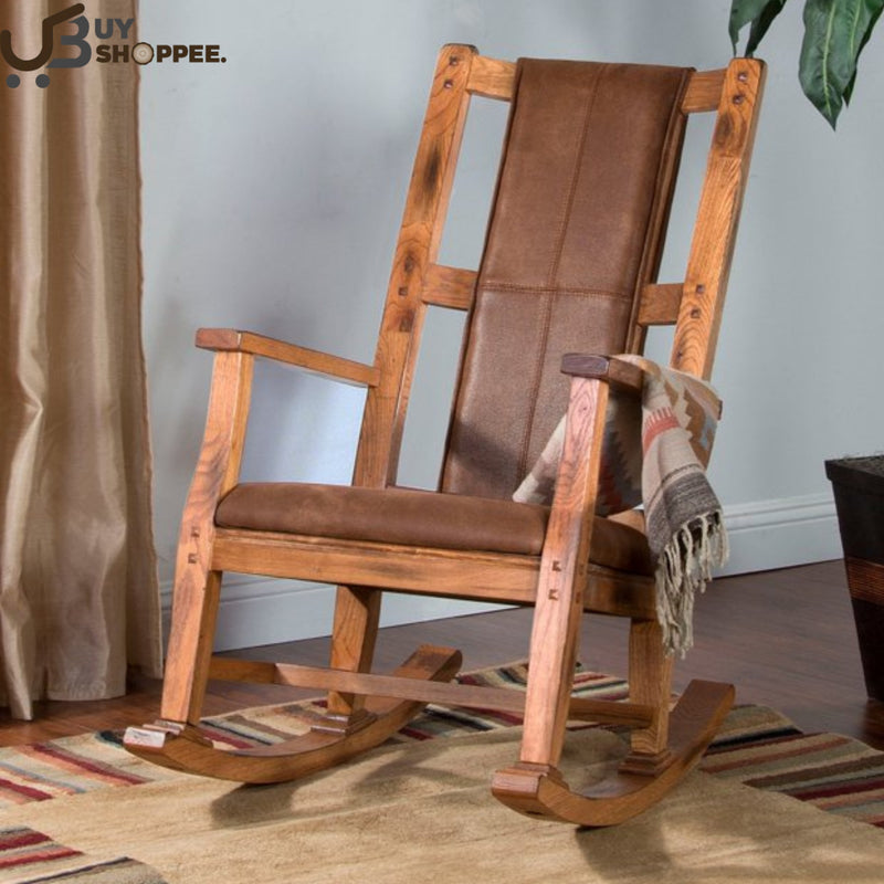 New Hand Carved Wooden Rocking Chair