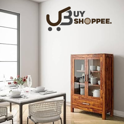 Hepburn Kitchen Cabinet Multipurpose Cabinet for Bedroom Living Room Study bar|Solid Wood Bookshelf/Kitchen Cabinet|Honey Matte Finish