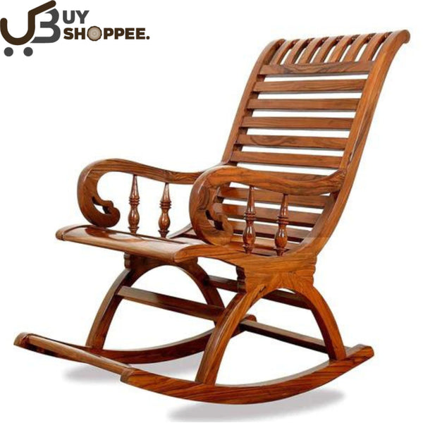 India Sheesham Wood Traditional Arm Rest Chair ( Brown)