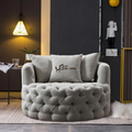 Crate and Barrel Leather Swivel Chair