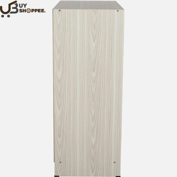 Kushiro Compact 1 Door Cabinet in Grey Color with Drawers