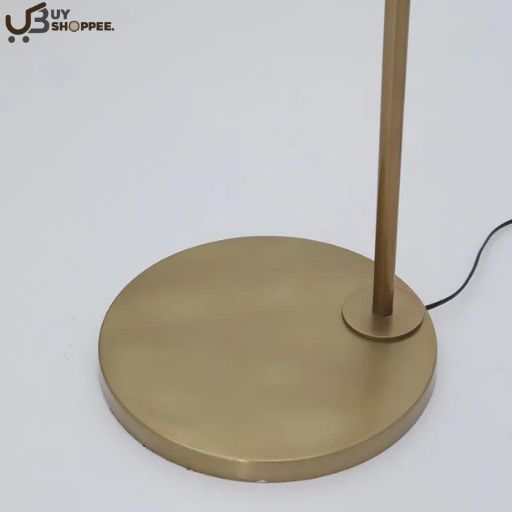 Marcelo Brass Metal Shade Club Floor Lamp With Metal Base