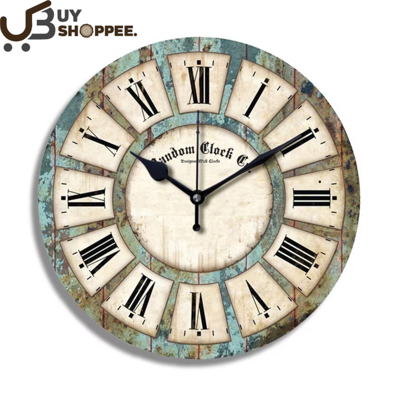 Multicolor Engineered Wood Analog Rough & Tough Wall Clock