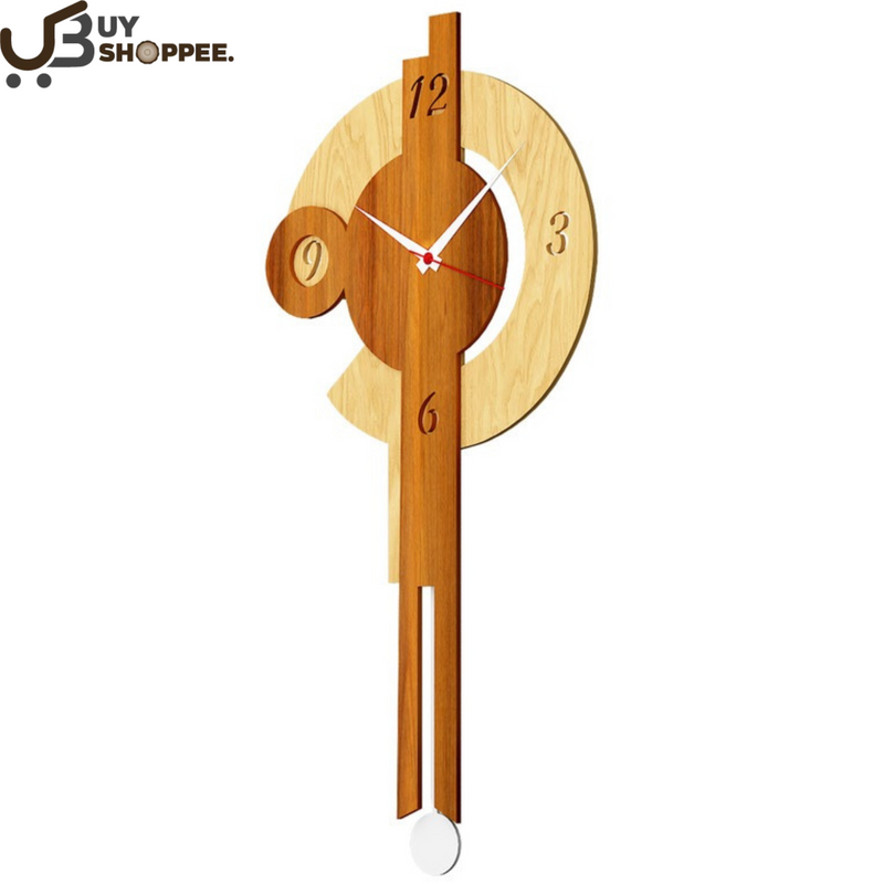 Multicolor Solid Wood Pelt Pendulum Clock