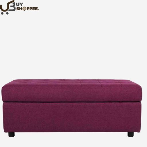 Plutto Fabric Ottoman in Purple Colour With Storage