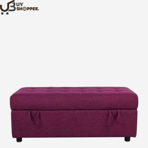 Plutto Fabric Ottoman in Purple Colour With Storage