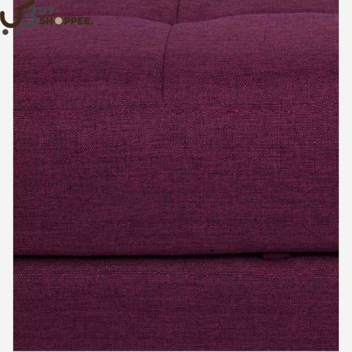 Plutto Fabric Ottoman in Purple Colour With Storage