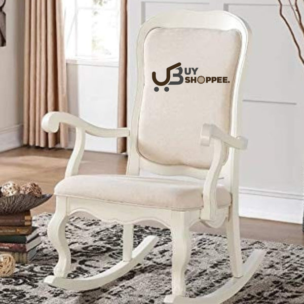Handicraft Rocker Graceful Rocking Chair (White)