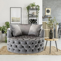 Crate and Barrel Leather Swivel Chair