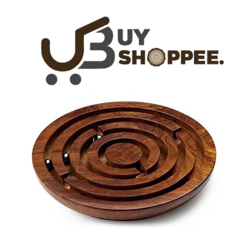 Hand Made Round Labyrinth Maze Wooden Toys Brain Teaser Puzzle Game, Adult