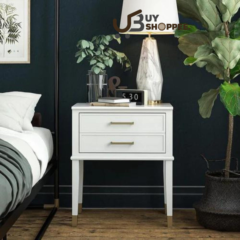 Wesley Bedside Table, Side End Table, Nightstand with Drawer