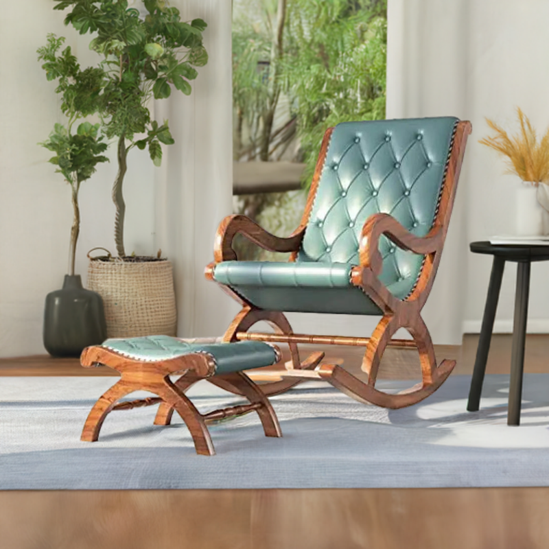 Adults Rocking Chair with Footrest