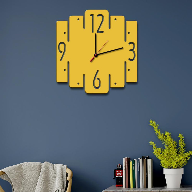 Trapezium Shape Wooden Wall Clock