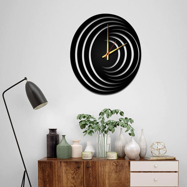 Abstract Stylish Wooden Wall Clock