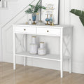 Console Table with 2 Drawers, Sofa Table Narrow for Entryway,