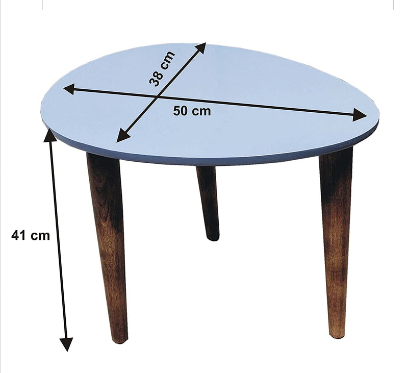 Oval Shape MDF & Wooden Modern Coffee Table Centre