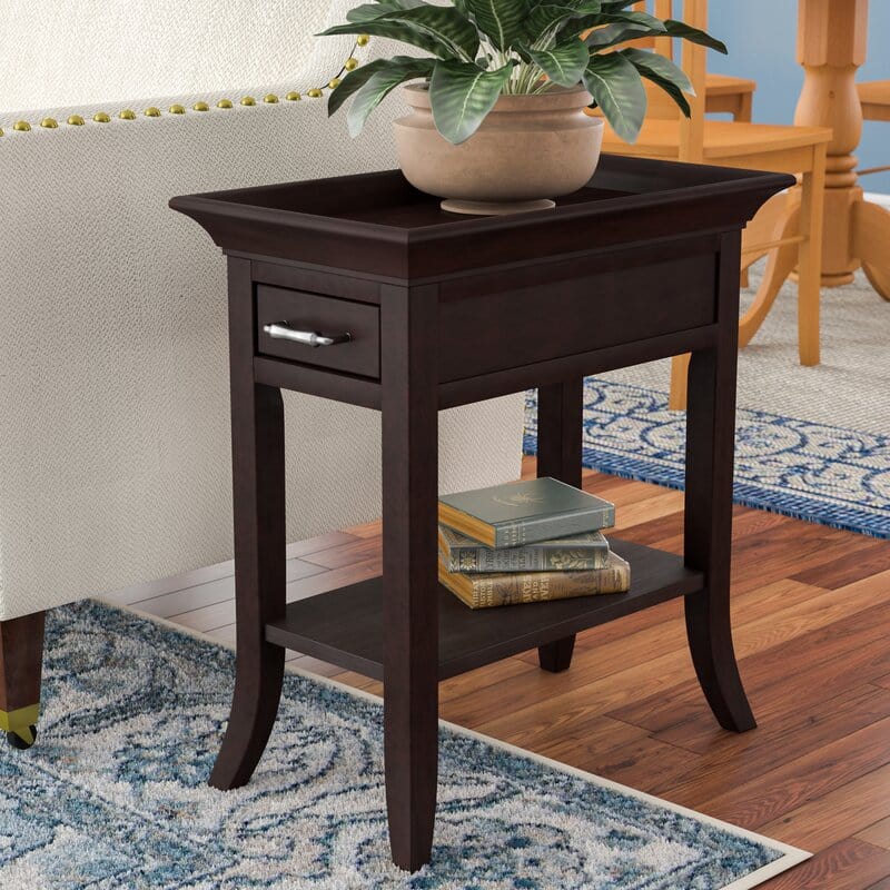 Clermont  Tall Tray Top End Table with Storage