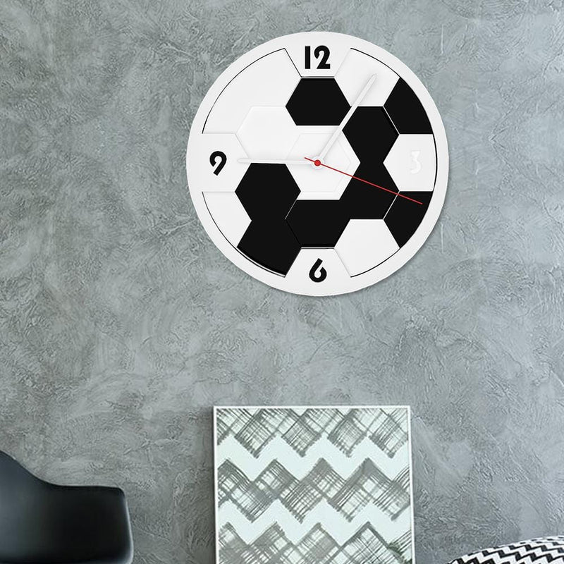 Football Designer Multi Layer Wooden Decorative Wall Clock