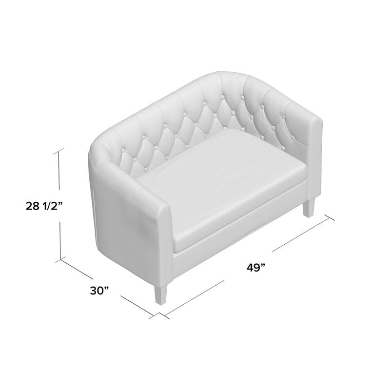Square Arm Loveseat with Reversible Cushions