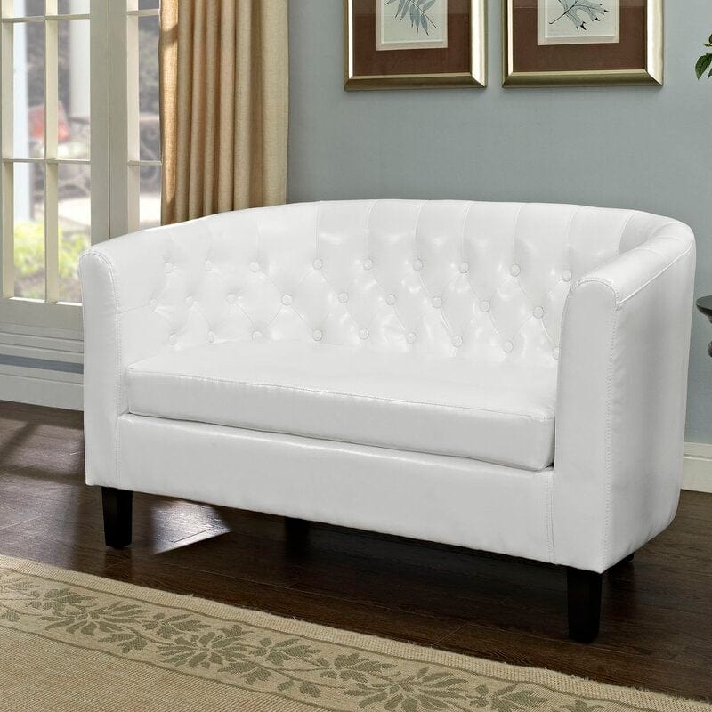Square Arm Loveseat with Reversible Cushions