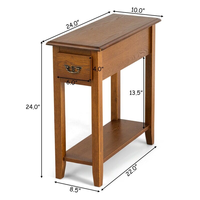 Lewallen Tall End Table with Storage