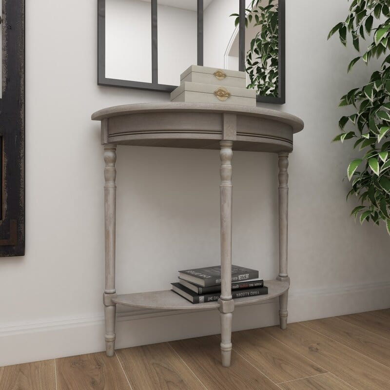 Half Moon shape Wooden Console Table