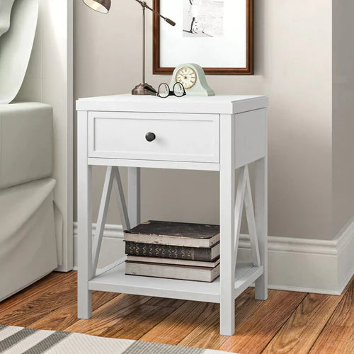 UBuyShoppee Attractive Wooden End Side Table with Storage