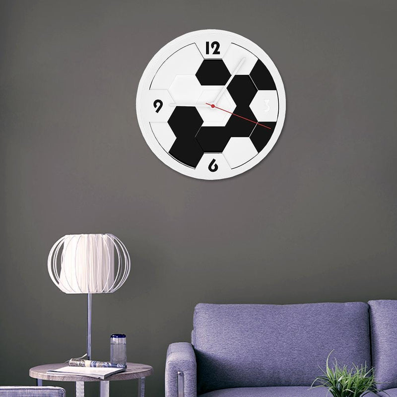 Football Designer Multi Layer Wooden Decorative Wall Clock