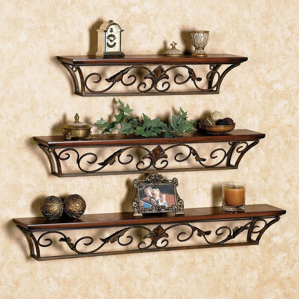 UBuyShoppee Attractive Wooden Wall Shelves for Living Room  Set of 3