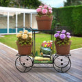 Ubuyshoppee 6-Tier Cart Planter Stand, Outdoor Flower Rack Stylish Rack