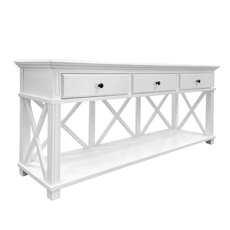 SORRENTO WHITE 3 DRAWER CONSOLE TABLE