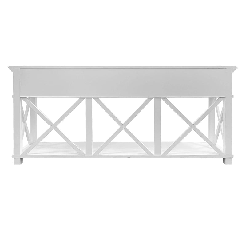 SORRENTO WHITE 3 DRAWER CONSOLE TABLE